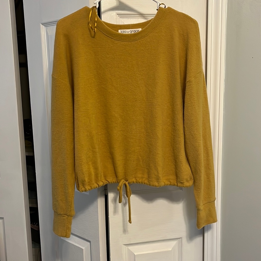 Soft yellow lola grace sweater